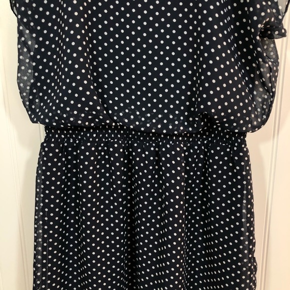 Mimi Chica EUC Navy Polka Dot Dress XS - Picture 4 of 10